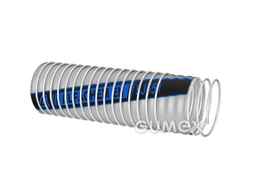 ALFACHEM 5J551EN, DN50, elektrisch leitfähig, 10bar/-0,9bar, PP/Gewebe, zinc/rostfreier Spiral, grau, 